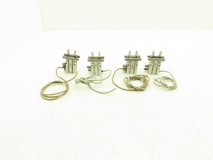 SMC MHZL2-16D Pneumatic Parallel Air Gripper 16mm Bore Double Acting Lot of 4