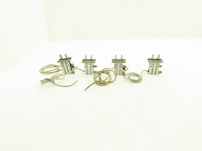SMC MHZL2-16D Pneumatic Parallel Air Gripper 16mm Bore Double Acting Lot of 4