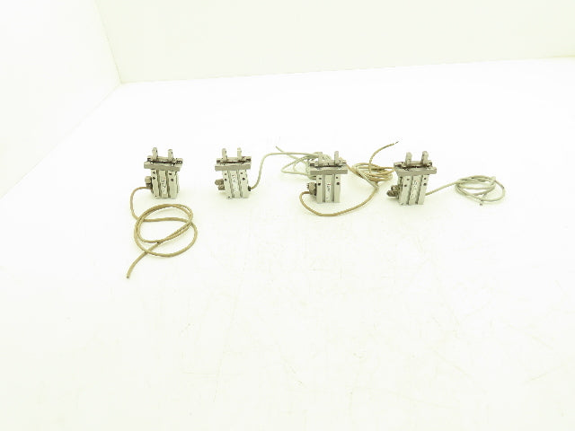 SMC MHZL2-16D Pneumatic Parallel Air Gripper 16mm Bore Double Acting Lot of 4