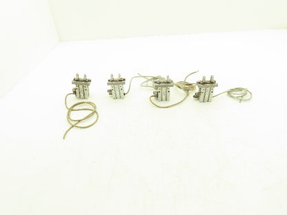 SMC MHZL2-16D Pneumatic Parallel Air Gripper 16mm Bore Double Acting Lot of 4