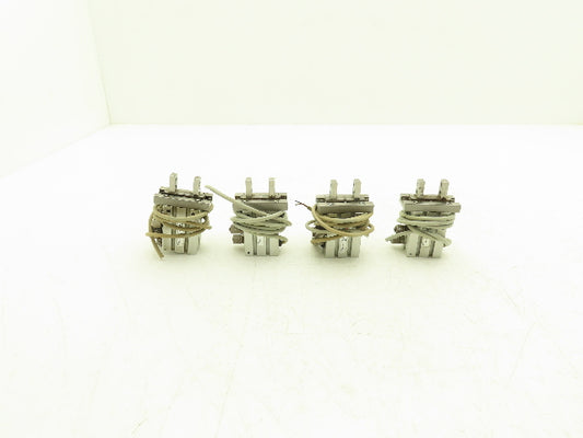 SMC MHZL2-16D Pneumatic Parallel Air Gripper 16mm Bore Double Acting Lot of 4