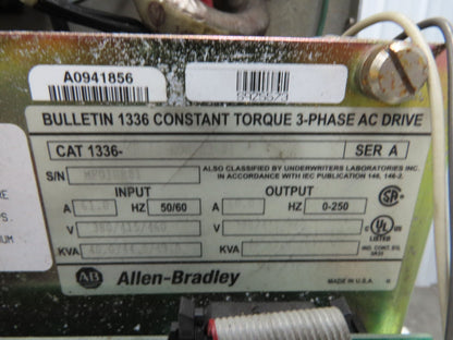 Allen Bradley 1336-B040-EOG-L3-S1 Variable Frequency AC Drive 40Hp 460V 3Ph VFD