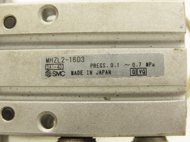SMC MHZL2-16D3 Pneumatic Parallel Air Gripper 16mm Bore Double Acting