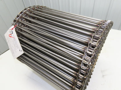 Cambridge T304-16 Cam-Grid Stainless Wire Conveyor Belt 16" x 35' Food Grade