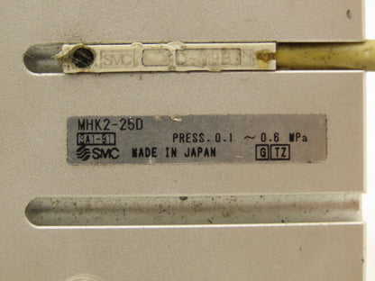 SMC MHK2-25D Pneumatic Parallel Air Gripper 25mm Bore Double Acting