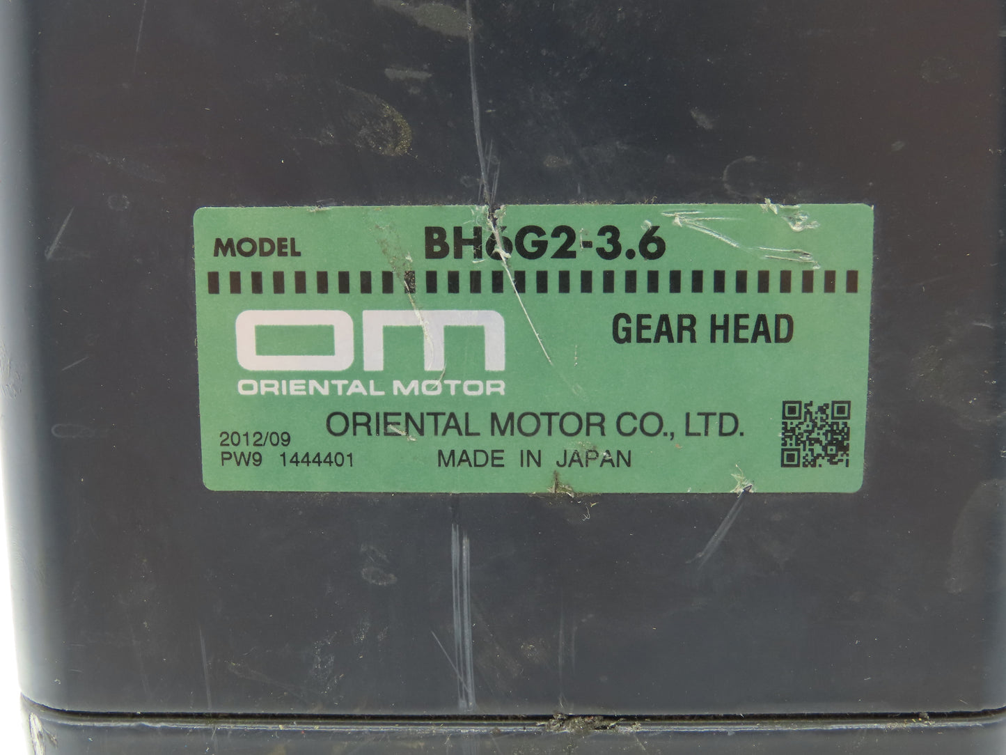 Oriental Motor BH6G2-3.6 AC Magnetic Brake Gear Motor 3.6:1 444rpm 200W 230v 3Ph