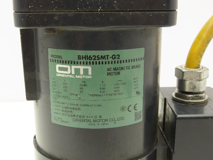 Oriental Motor BH6G2-3.6 AC Magnetic Brake Gear Motor 3.6:1 444rpm 200W 230v 3Ph