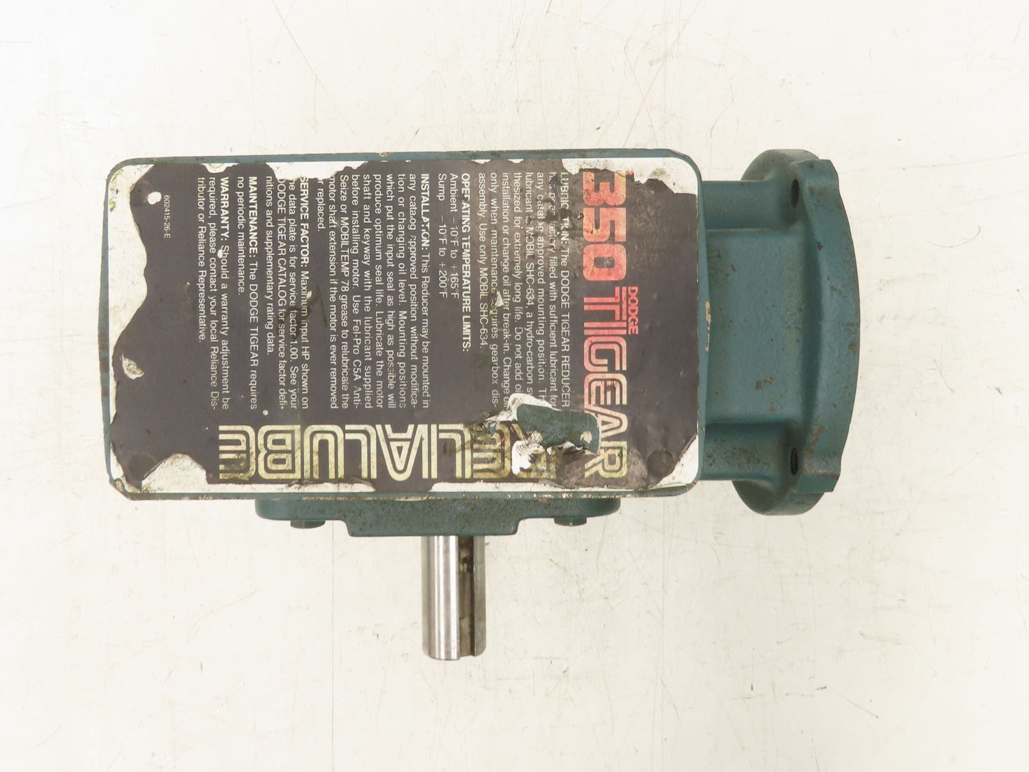 Dodge Tigear Q350B040M140K1 Gearbox 40:1 Reducer 44rpm 2.25Hp LH 140TC MR94629