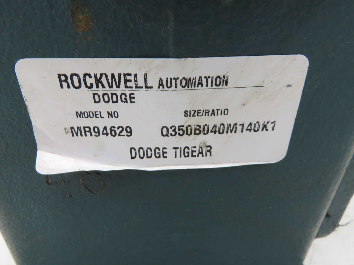 Dodge Tigear Q350B040M140K1 Gearbox 40:1 Reducer 44rpm 2.25Hp LH 140TC MR94629