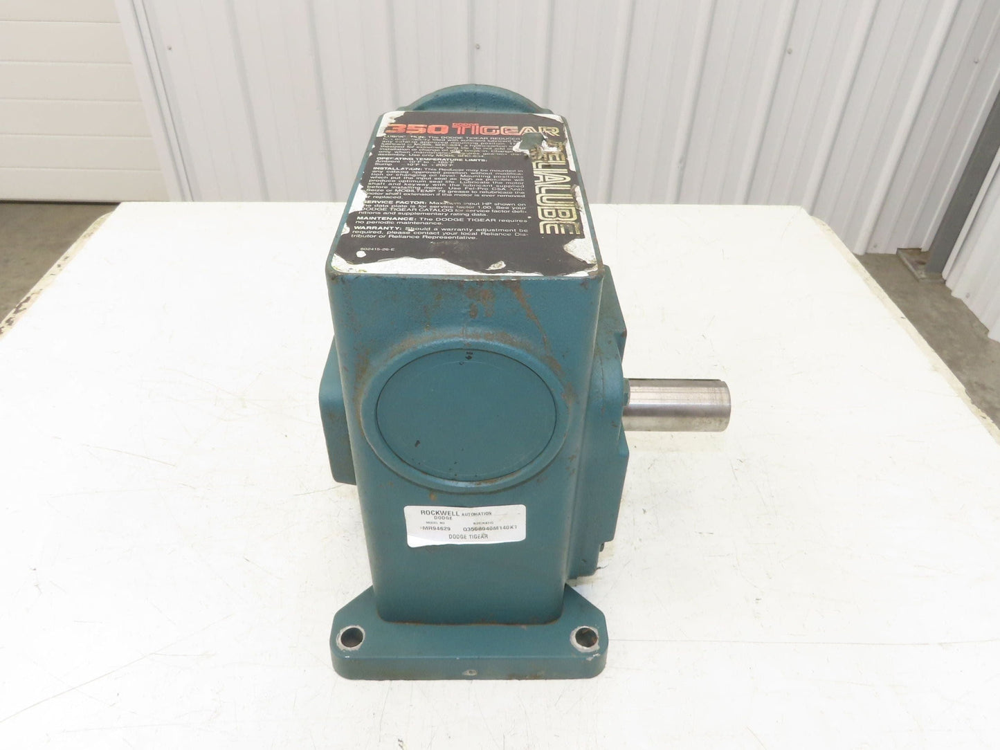 Dodge Tigear Q350B040M140K1 Gearbox 40:1 Reducer 44rpm 2.25Hp LH 140TC MR94629