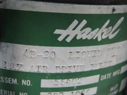 Haskel 4B-30 Pneumatic Air Powered Liquid/Oil Pump 5 Gal Hydraulic Power Unit