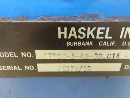 Haskel 4B-30 Pneumatic Air Powered Liquid/Oil Pump 5 Gal Hydraulic Power Unit