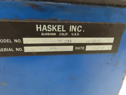Haskel 4B-30 Pneumatic Air Powered Liquid/Oil Pump 5 Gal Hydraulic Power Unit
