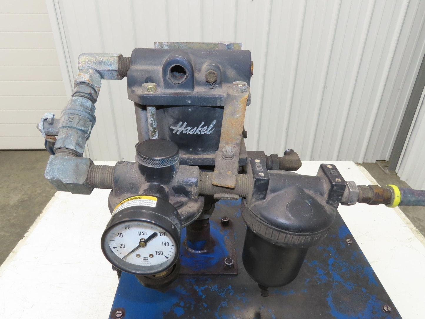 Haskel 4B-30 Pneumatic Air Powered Liquid/Oil Pump 5 Gal Hydraulic Power Unit
