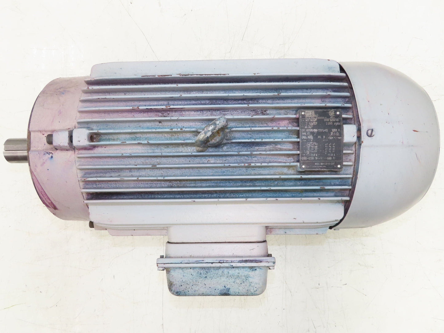 Weg W254T AC Motor 7.5Hp 1160 RPM 230/460V 3PH 254T Severe Duty BLN-7.5-12-254T