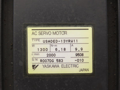 Yaskawa Electric USADED-13YRW11 AC Servo Motor UTMAH-B12BDYR7 Encoder