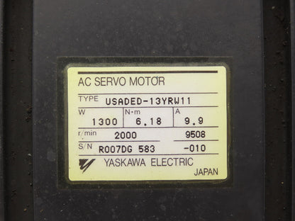 Yaskawa Electric USADED-13YRW11 AC Servo Motor UTMAH-B12BDYR7 Encoder