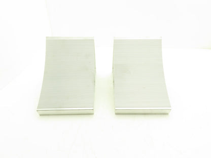Dayton Grainger 5A347 Aluminum Grooved Wheel Tire Chock 7"W 11"L 8"H  Set of 2