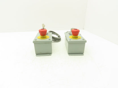 Hoffman E2PBG Electrical Enclosure Emergency Stop Key to Reset ONE KEY Lot of 2