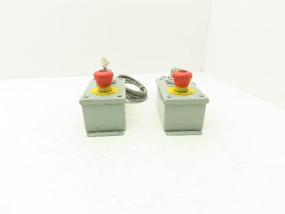 Hoffman E2PBG Electrical Enclosure Emergency Stop Key to Reset ONE KEY Lot of 2
