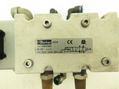 Parker H31VXBG0B9D Pneumatic Solenoid Valve 24VDC 4/2 with Manifold 3/4"npt