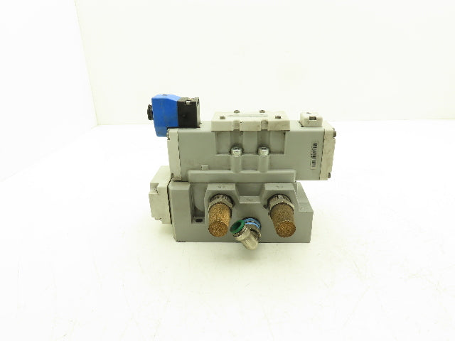 Parker H31VXBG0B9D Pneumatic Solenoid Valve 24VDC 4/2 with Manifold 3/4"npt