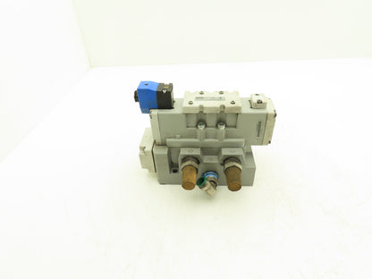 Parker H31VXBG0B9D Pneumatic Solenoid Valve 24VDC 4/2 with Manifold 3/4"npt