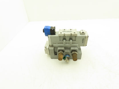 Parker H31VXBG0B9D Pneumatic Solenoid Valve 24VDC 4/2 with Manifold 3/4"npt