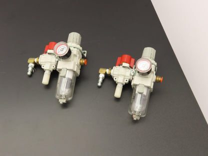 SMC VHS30-N03B-Z Regulator Filter Valve Gauge Muffler Assembly Lot of 2