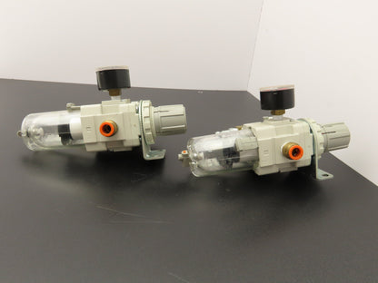 SMC VHS30-N03B-Z Regulator Filter Valve Gauge Muffler Assembly Lot of 2