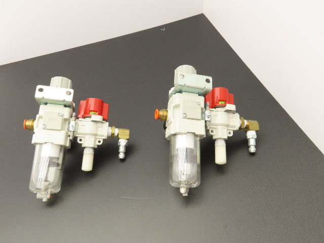 SMC VHS30-N03B-Z Regulator Filter Valve Gauge Muffler Assembly Lot of 2