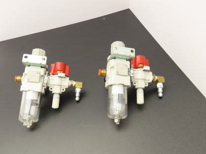 SMC VHS30-N03B-Z Regulator Filter Valve Gauge Muffler Assembly Lot of 2