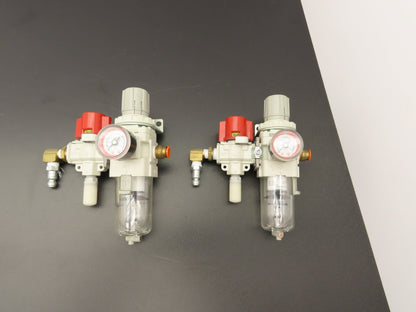 SMC VHS30-N03B-Z Regulator Filter Valve Gauge Muffler Assembly Lot of 2