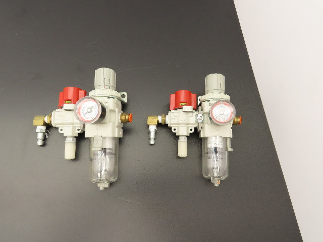 SMC VHS30-N03B-Z Regulator Filter Valve Gauge Muffler Assembly Lot of 2