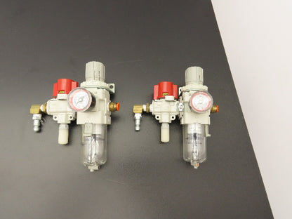 SMC VHS30-N03B-Z Regulator Filter Valve Gauge Muffler Assembly Lot of 2