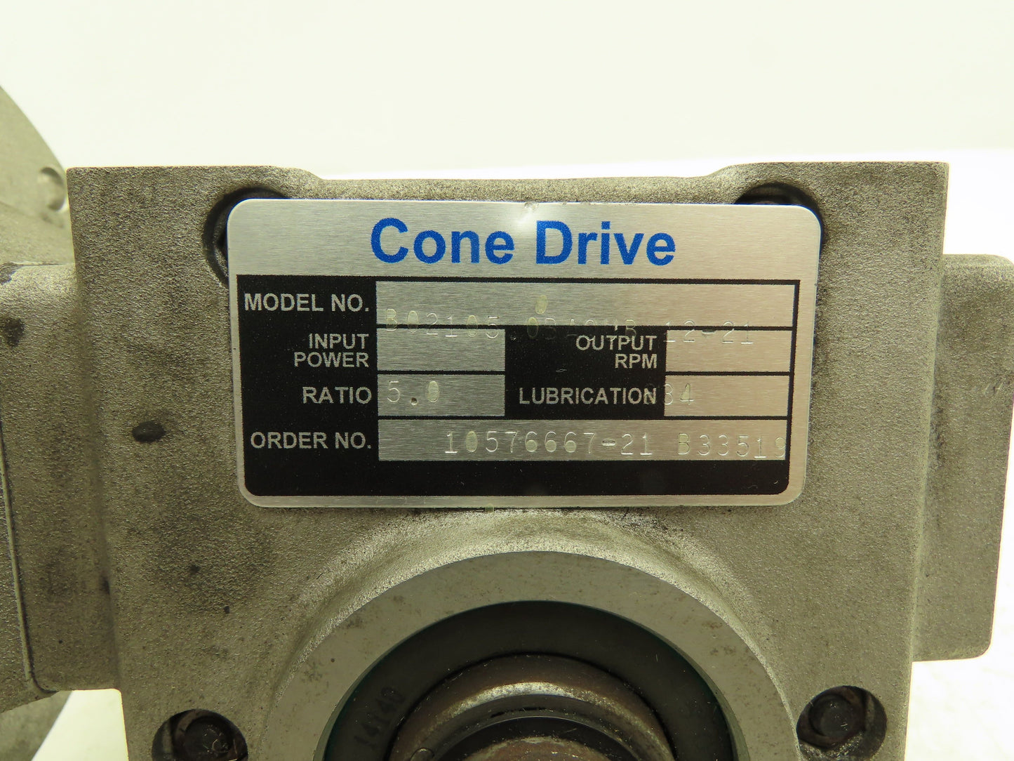 Cone Drive Worm Gearbox 5:1 Reducer 350rpm LH Output 56C-Face Series B
