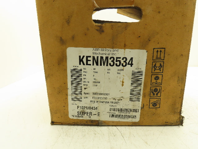 Baldor Reliance KENM3534 Super-E AC Motor .33Hp 1750 RPM 230/460V 3PH 56C-Face