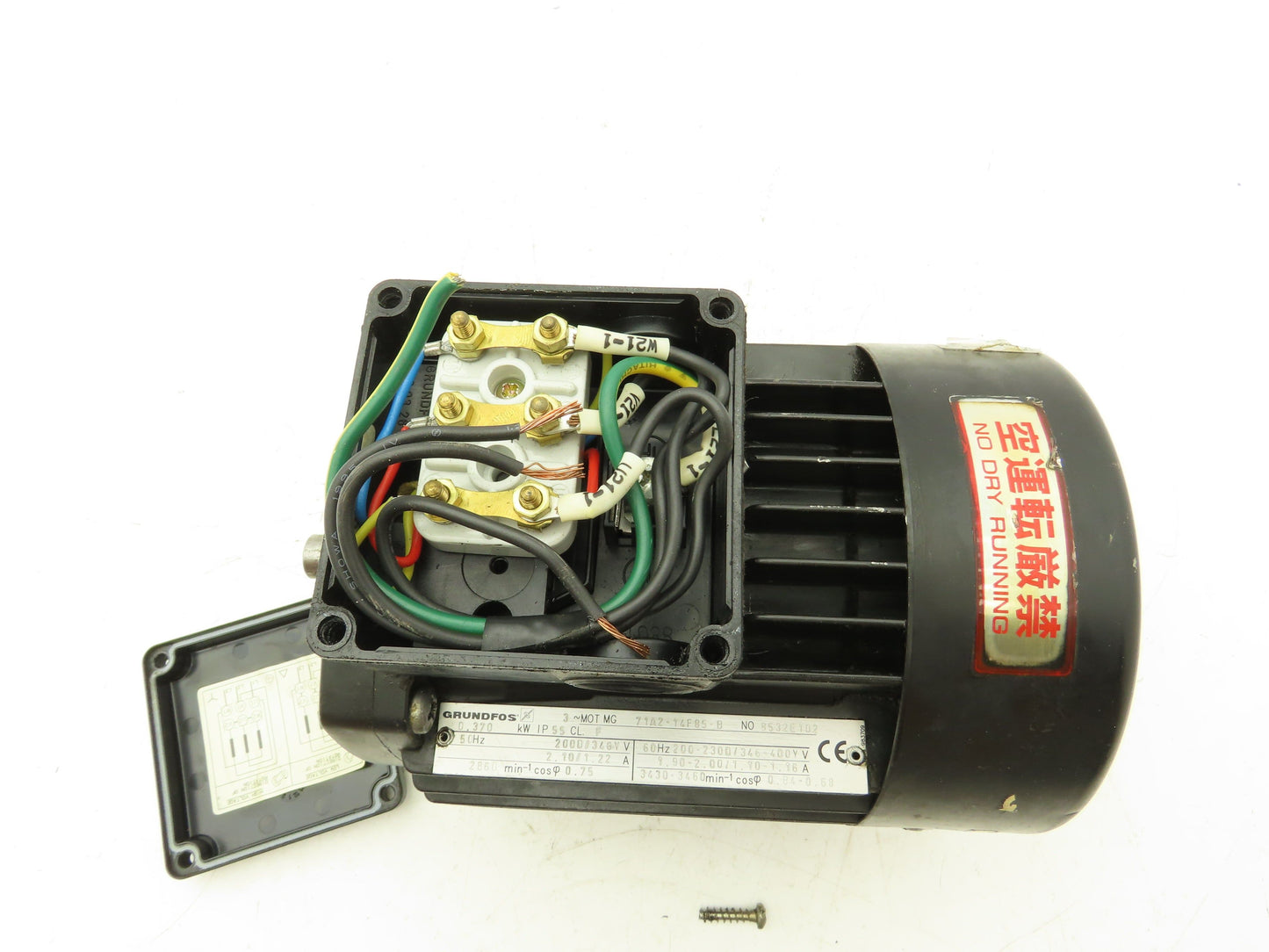 Grundfos 71A2-14F85-B Coolant Pump Motor 1/2Hp 3450rpm 230/400V 3PH