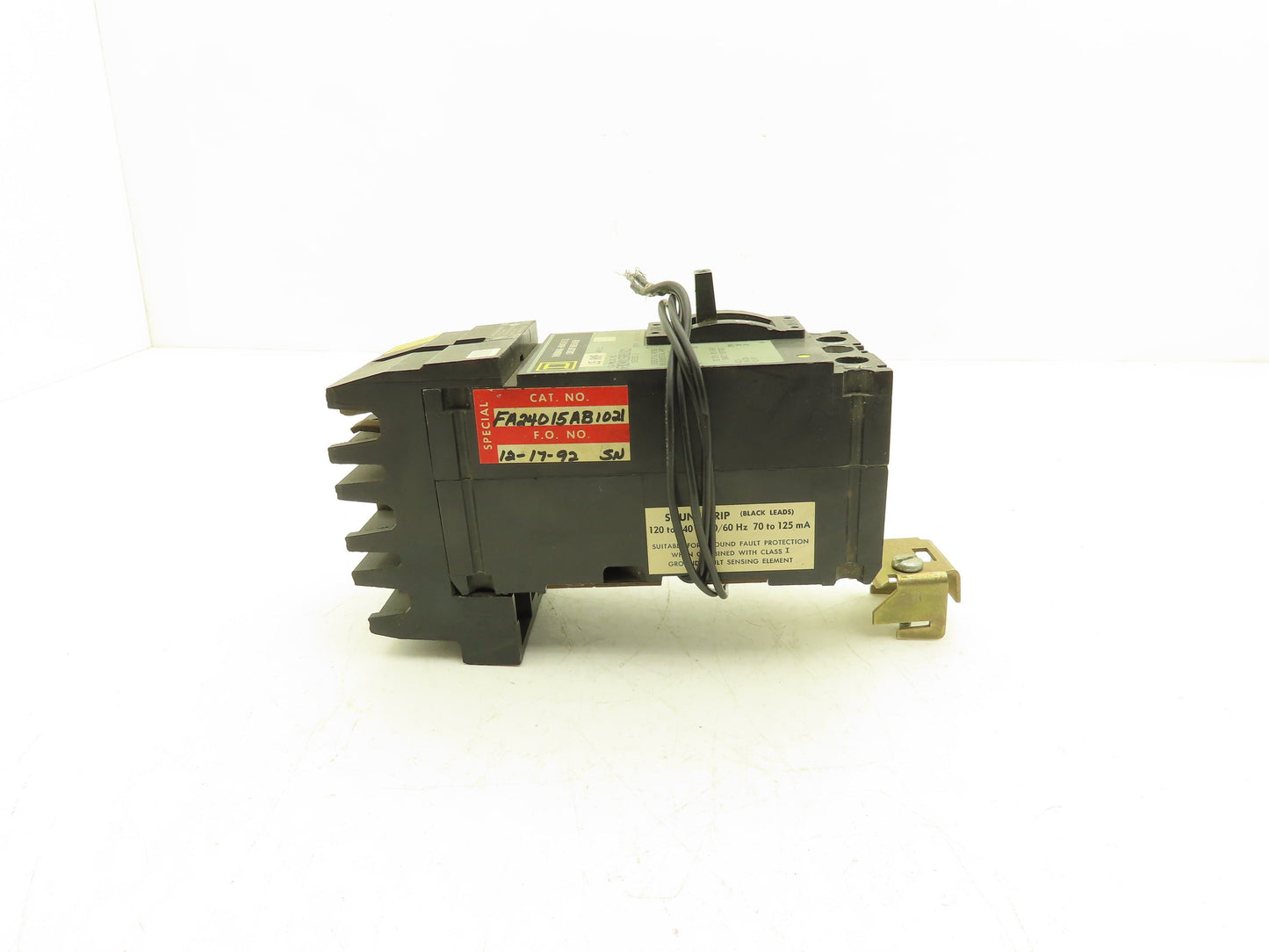 Square D FA24015AB I-Line Circuit Breaker 480VAC 15A 2 Pole Series 2 Shunt Trip