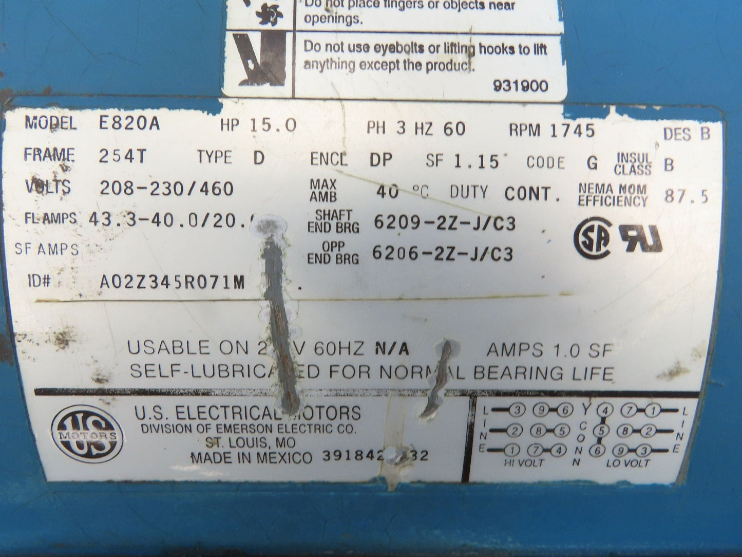 Peerless 4AE11 Split Case Centrifugal Pump 5x4" Flanged 15Hp 230/460V 3PH