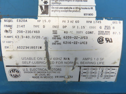 Peerless 4AE11 Split Case Centrifugal Pump 5x4" Flanged 15Hp 230/460V 3PH