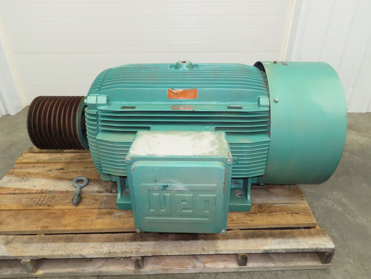 Weg PBLN300-12-586/7F2 AC Motor 300Hp 365A 1190 RPM 460V 3PH Delta Wye 586/7T