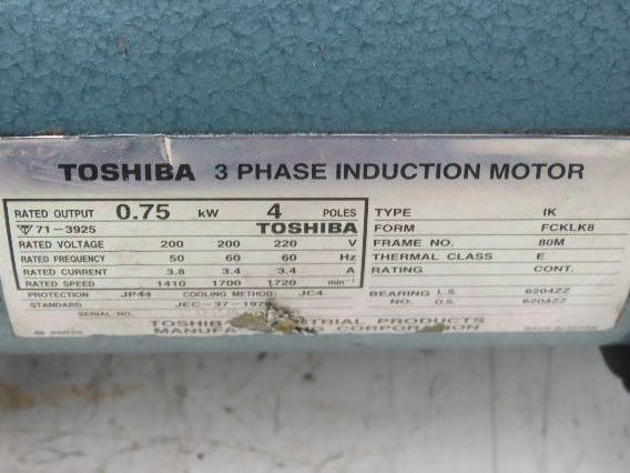 Tokuda DRP-360II Rotary Vane Vacuum Pump 360L/Min 1Hp 220V 3PH