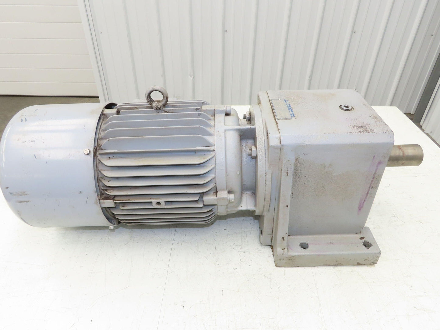 Stober C402N Inline Gear Motor 15.7 Reducer 91 RPM 4Kw 230/400V 3PH 112M w/Brake