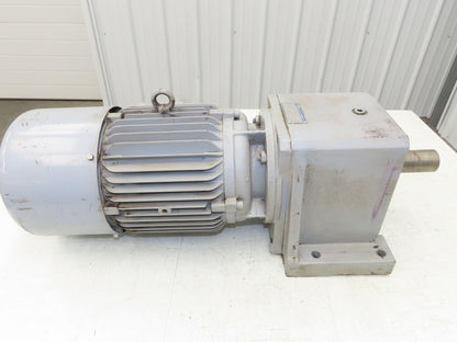 Stober C402N Inline Gear Motor 15.7 Reducer 91 RPM 4Kw 230/400V 3PH 112M w/Brake