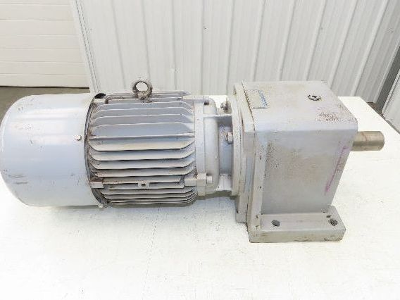 Stober C402N Inline Gear Motor 15.7 Reducer 91 RPM 4Kw 230/400V 3PH 112M w/Brake