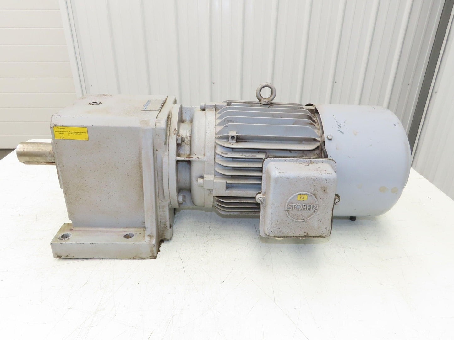 Stober C402N Inline Gear Motor 15.7 Reducer 91 RPM 4Kw 230/400V 3PH 112M w/Brake