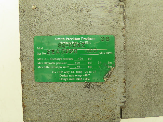Smith Precision SQ-HSAZ Hydraulic Recirculation Pump 7 GPM 500 PSI 3/4" NPT 56C