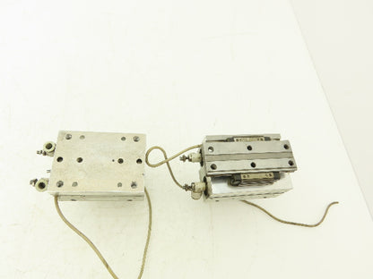 SMC MHF2-20D Pneumatic Air Gripper Cylinder 2-Finger Low Profile Lot of 2