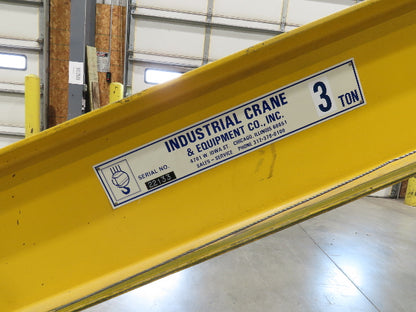 3 Ton 6000 Lb Free Standing Work Station Jib Crane 12' Span 8' 8"H Post